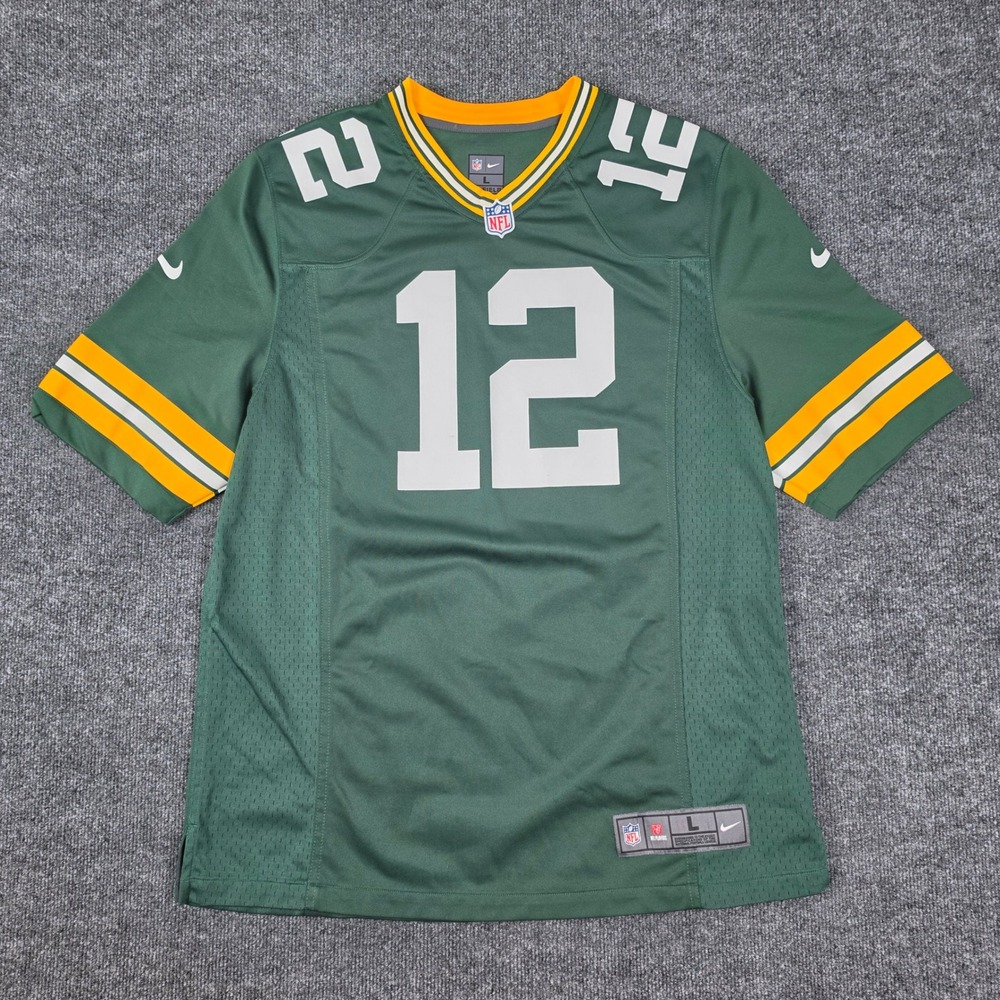 Nike On Field Green Bay Packers Aaron Rodgers 12 Jersey Men's L Green NFL